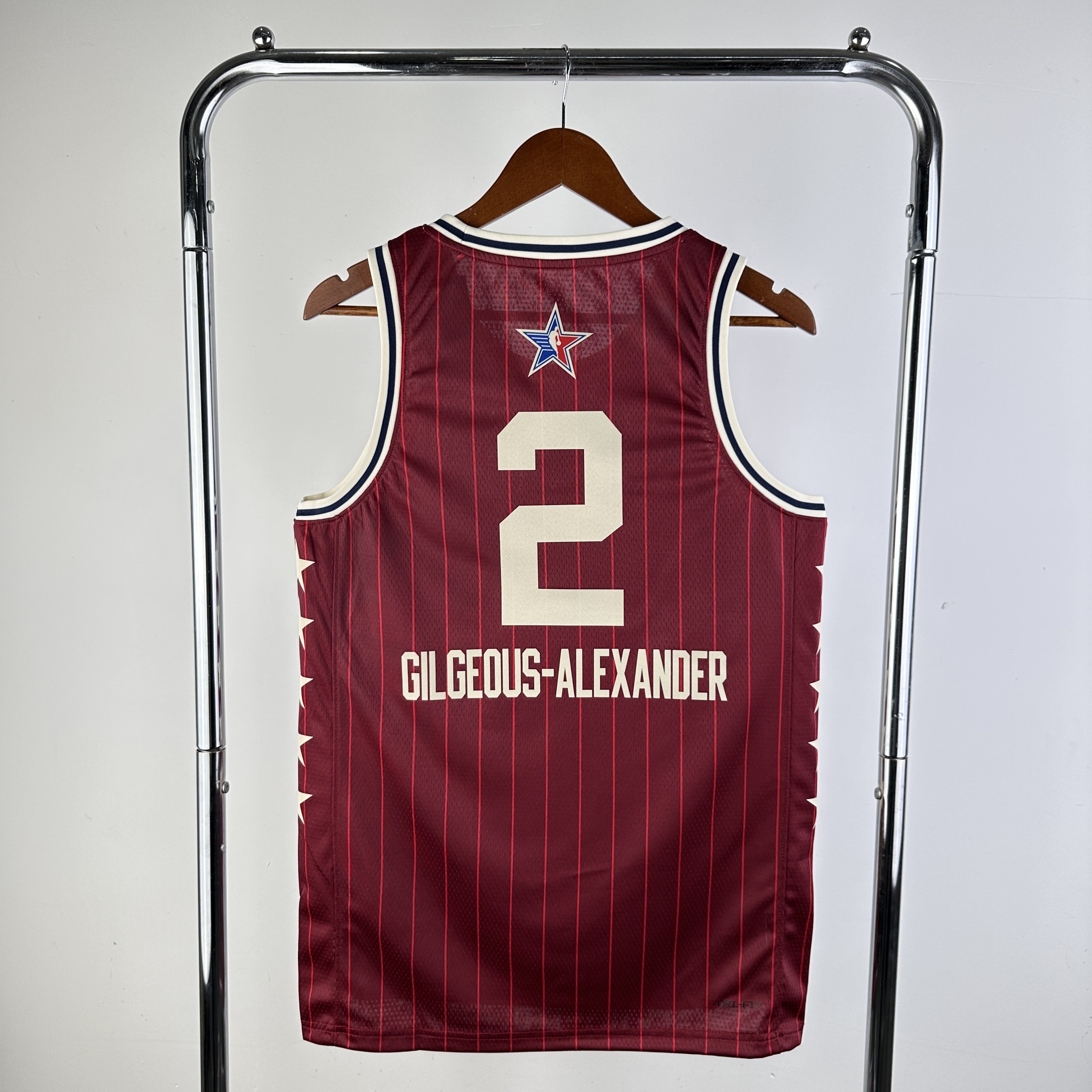 Men All-star season #2 Gilgeous-Alexander Red 2024 NBA Jersey->more jerseys->NBA Jersey